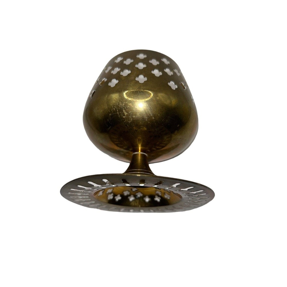 Vintage Brass Moroccan Style Candle Holder - Picture 4 of 7